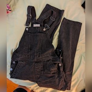 ASOS black denim overalls